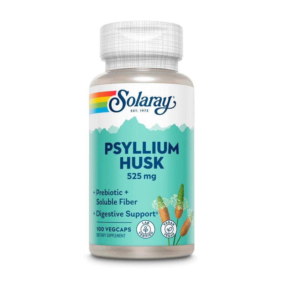 Solaray Psyllium Husk 525mg Prebiotic Fiber 100 Vegetable Capsules