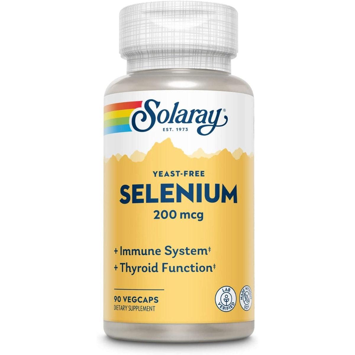 Solaray Selenium 200mcg 100 Veg Capsules