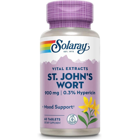 Solaray St. John's Wort Aerial Extract 0.3% Hypericin Guaranteed Potency 60 vegcaps