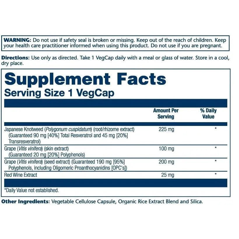 Solaray Triple Strength Resveratrol 225mg 60 VCapsules