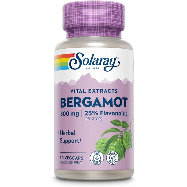 Solaray Vital Extracts Bergamot 500 Mg 25% Flavonoids Plus Berberine Hcl 60 veg capsules