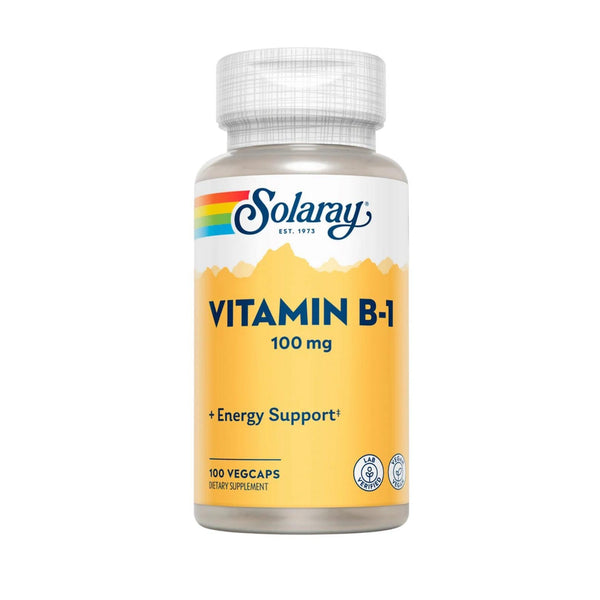 Solaray Vitamin B-1 100mg Non-GMO 100 VegCaps