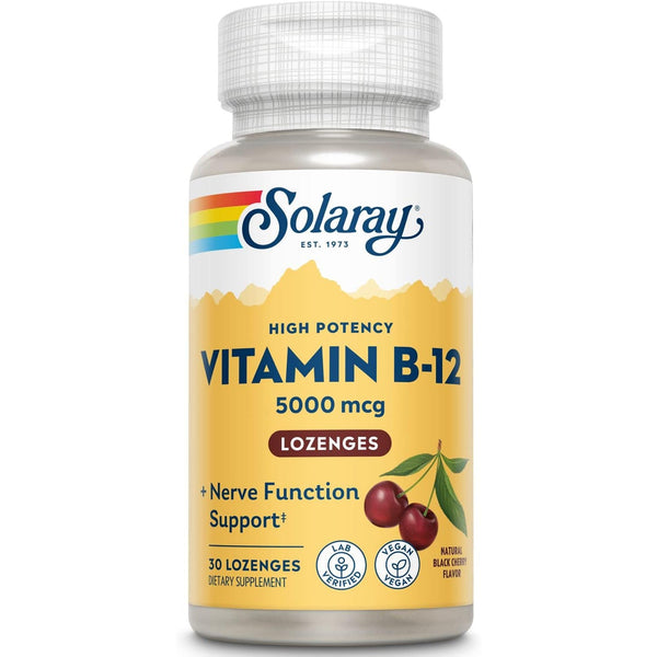 Solaray Vitamin B-12 5000mcg 30 Lozenges