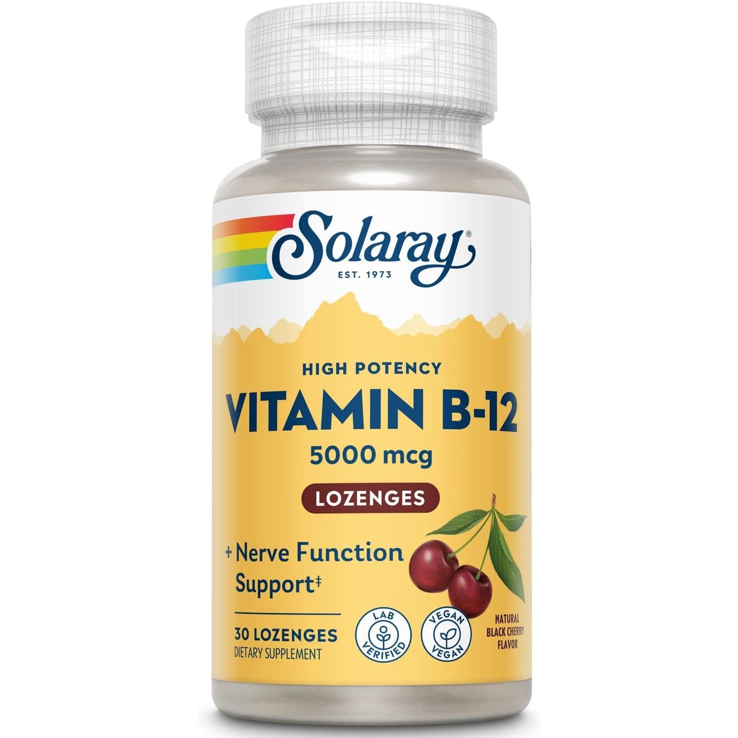 Solaray Vitamin B12 5000mcg 30 Lozenges