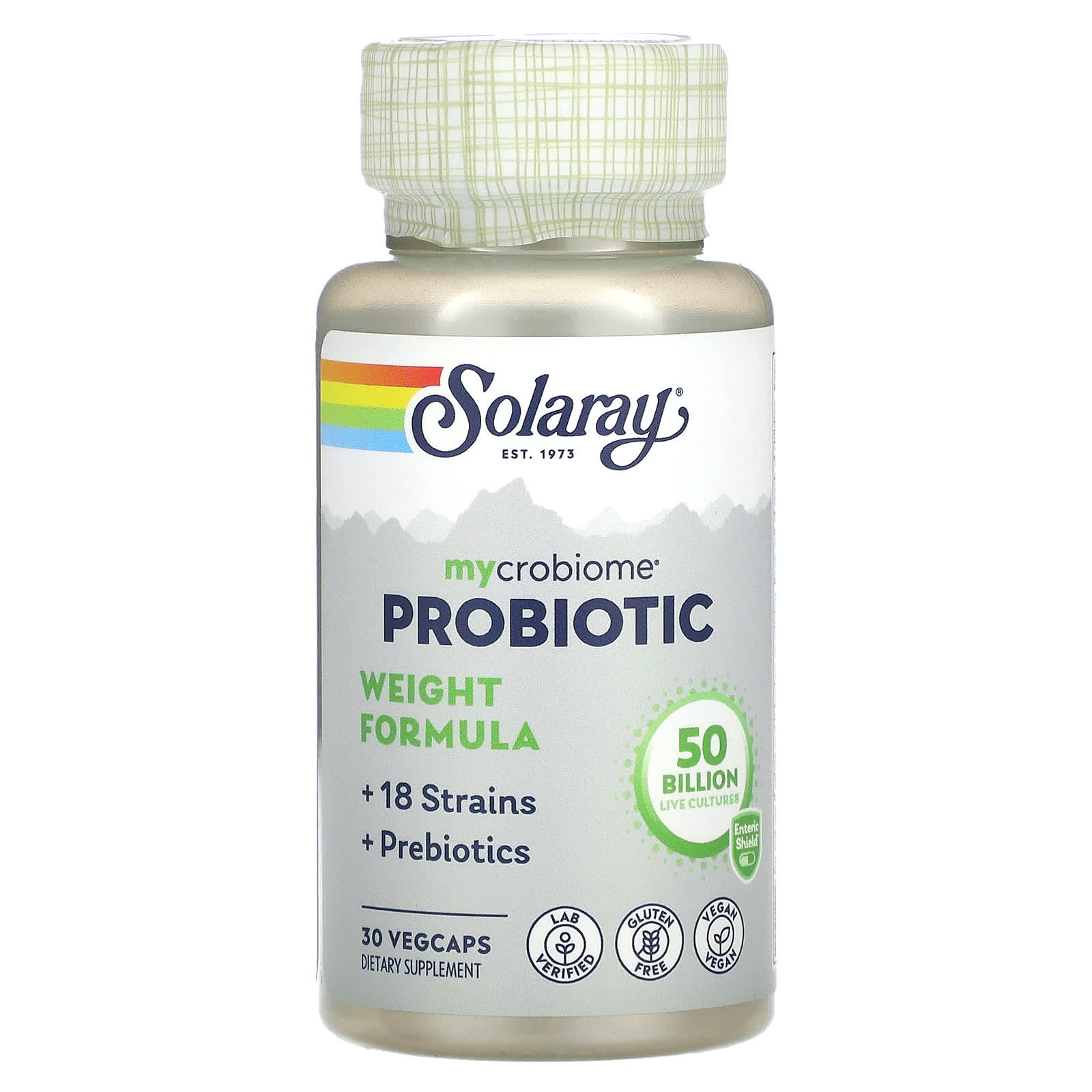 Solaray Mycrobiome Weight Formula 50 Billion CFU 30 Veg Capsules