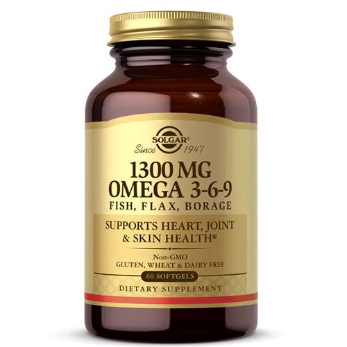 Solgar 1300 MG Omega 3-6-9 Fish Flax Borage 60 Softgels