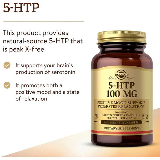 Solgar 5-HTP 100 MG 90 Vegetable Capsules