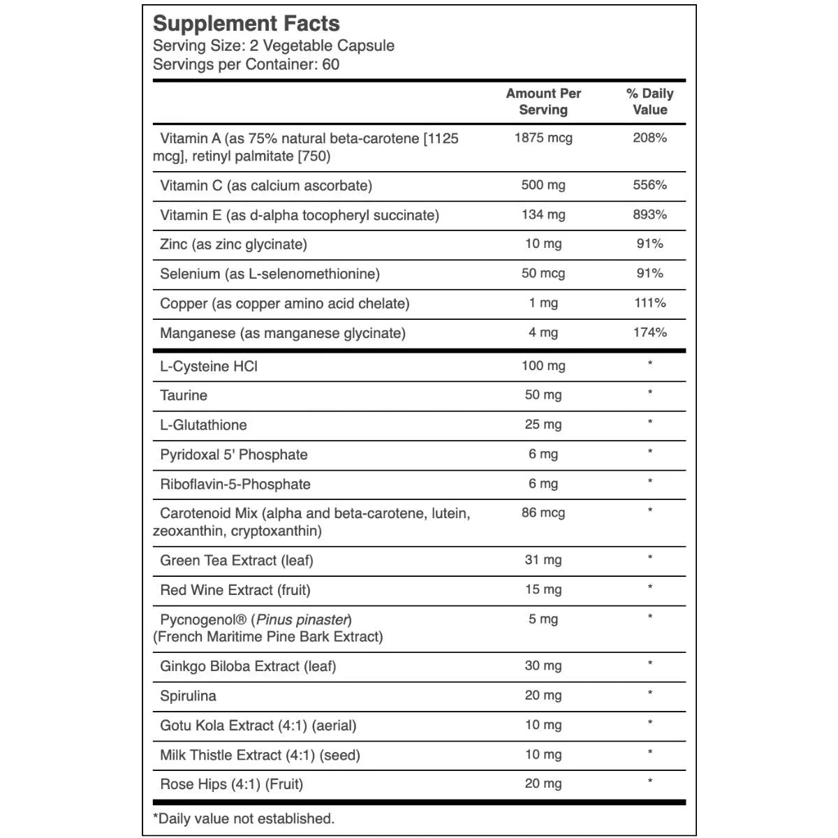 Solgar Advanced Antioxidant Formula 60 Vegetable Capsules
