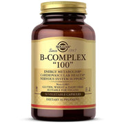Solgar B-Complex 100 Vitamin B Complex Gluten Free Dairy Free Vegan 50 Vegetable Capsules