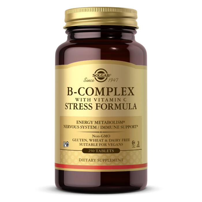 Solgar B-Complex Vitamin B With Vitamin C Stress Formula 250 Tablets