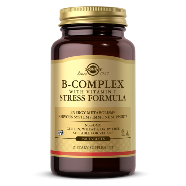 Solgar B-Complex Vitamin B With Vitamin C Stress Formula 250 Tablets