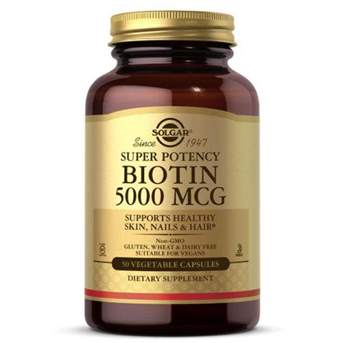 Solgar Biotin 5000 MCG 50 Vegetable Capsules