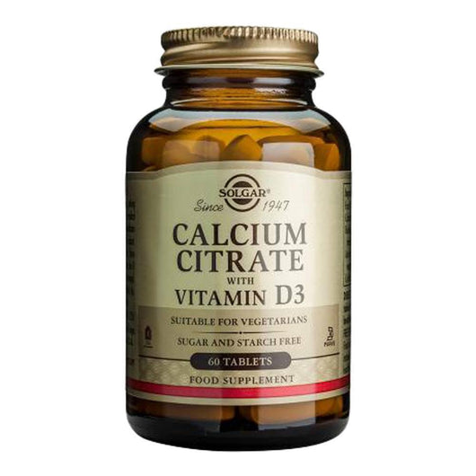 Solgar Calcium Citrate With Vitamin D3 60 Tablets