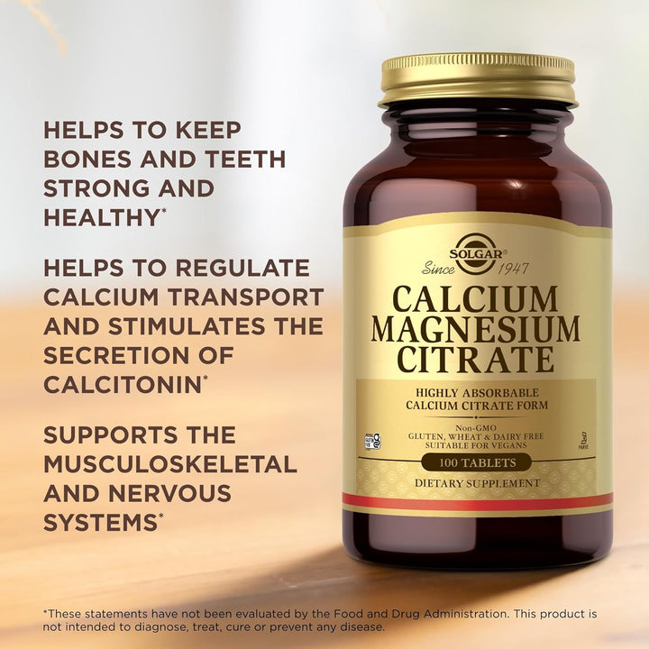 Solgar Calcium Magnesium Citrate - 100 Tablets