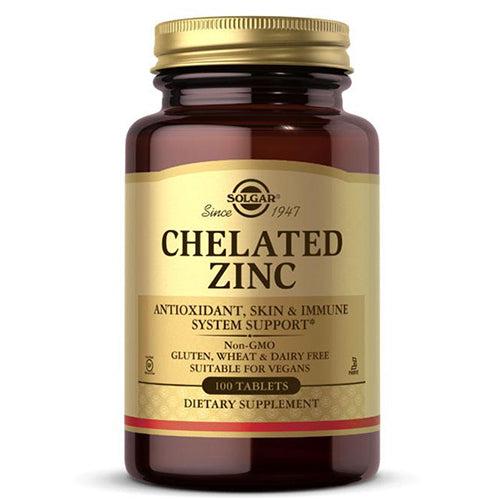 Solgar Chelated Zinc Glycinate Vegan 100 Tablets