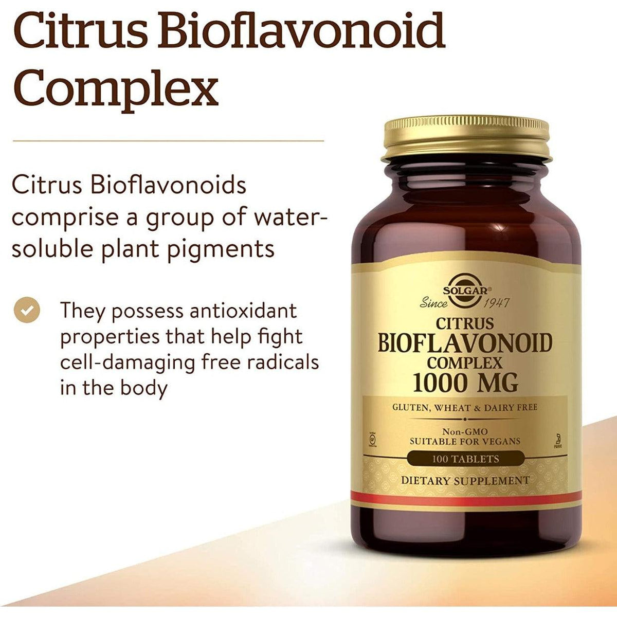 Solgar Citrus Bioflavonoid Complex 1000 MG 100 Tablets