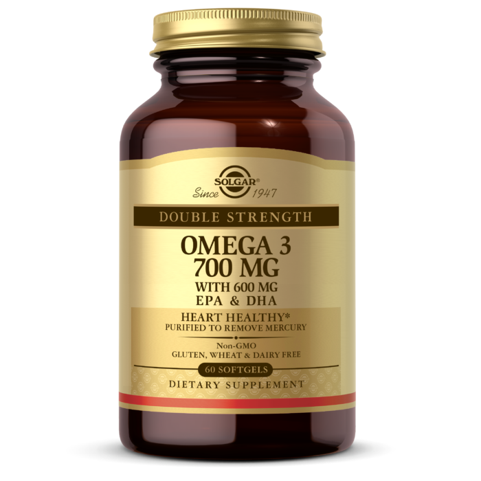 Solgar Double Strength Omega 3 700mg with 600mg EPA & DHA 60 Softgels