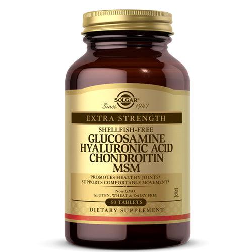 Solgar Extra Strength Glucosamine Hyaluronic Acid Chondroitin MSM 60 Tablets