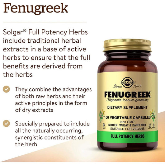 Solgar Fenugreek Vegetable 100 Capsules