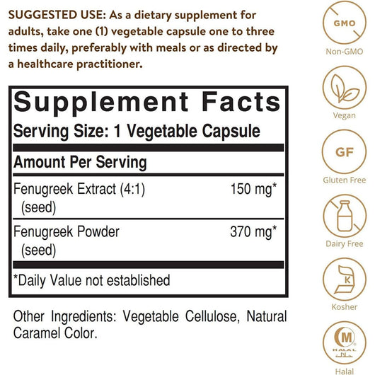 Solgar Fenugreek Vegetable 100 Capsules