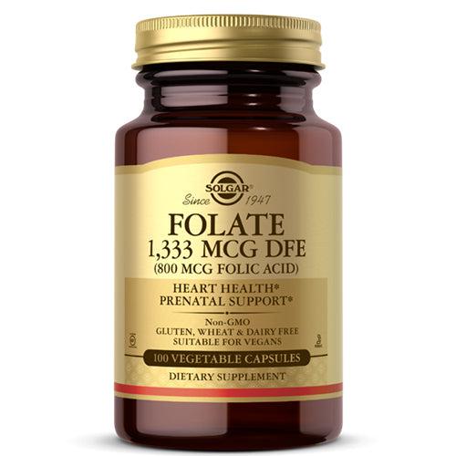 Solgar Folate 1333 MCG Folic Acid 800 MCG Vegan 100 Tablets