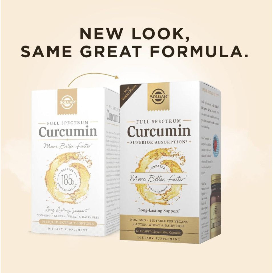 Solgar Full Spectrum Curcumin 60 Licaps Non-GMO Vegan Gluten Free