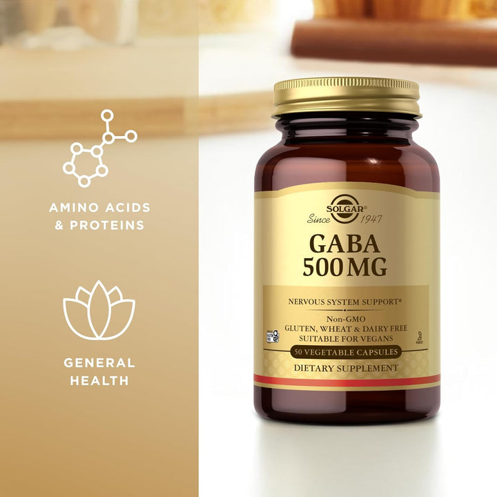 Solgar GABA 500 mg 50 Vegetable Capsules