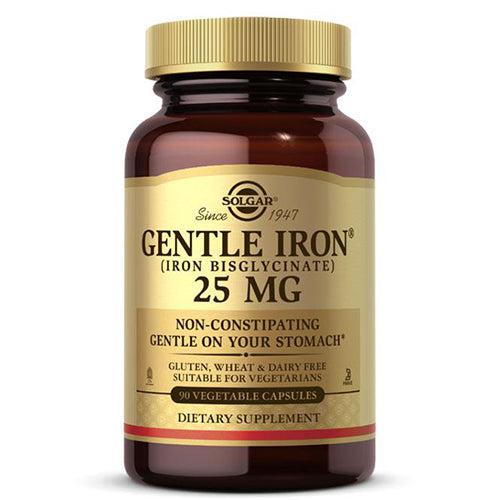 Solgar Gentle Iron Bisglycinate Non-constipating 90 Vegetable Capsules