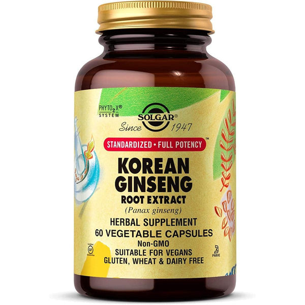 Solgar Korean Ginseng Root Extract 60 Vegetable Capsules