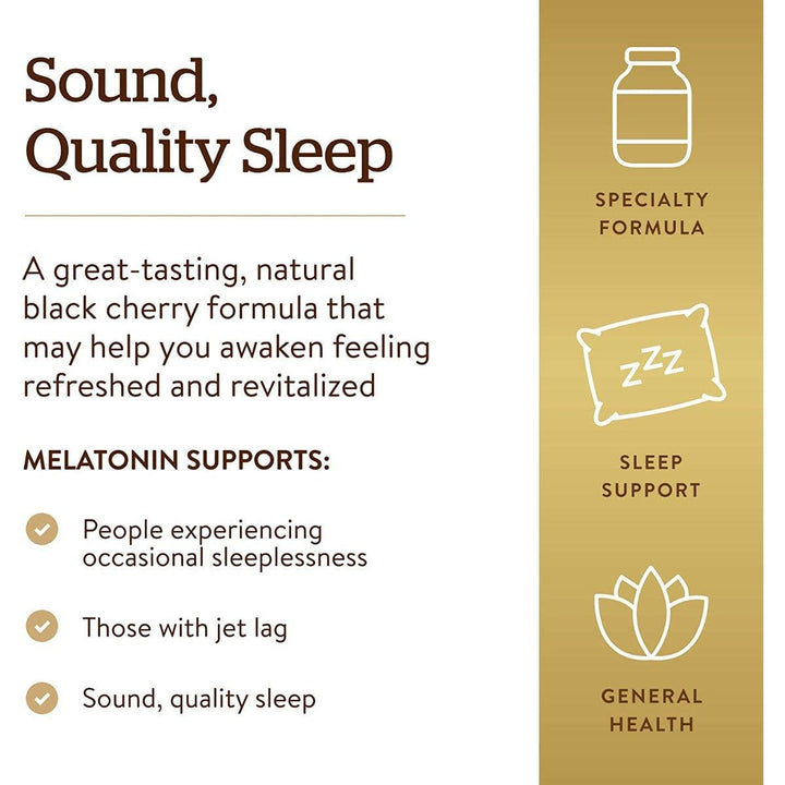 Solgar Liquid Melatonin 10mg with Natural Black Cherry Flavor 59ml