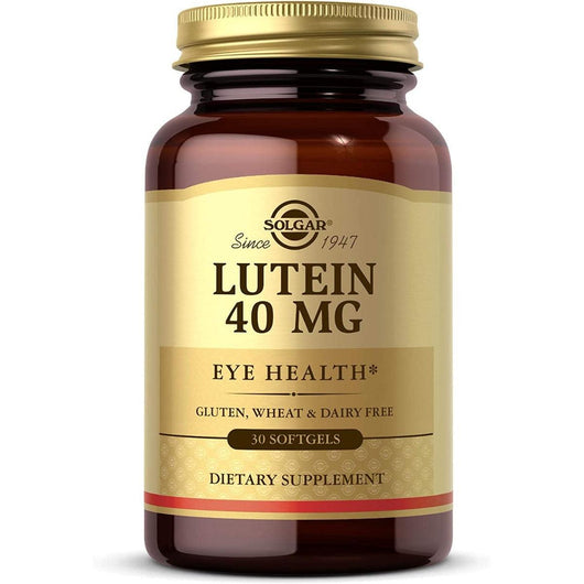 Solgar Lutein 40 mg 30 Softgels - Supports Eye Health - Contains FloraGLO Lutein - Gluten Free Dairy Free