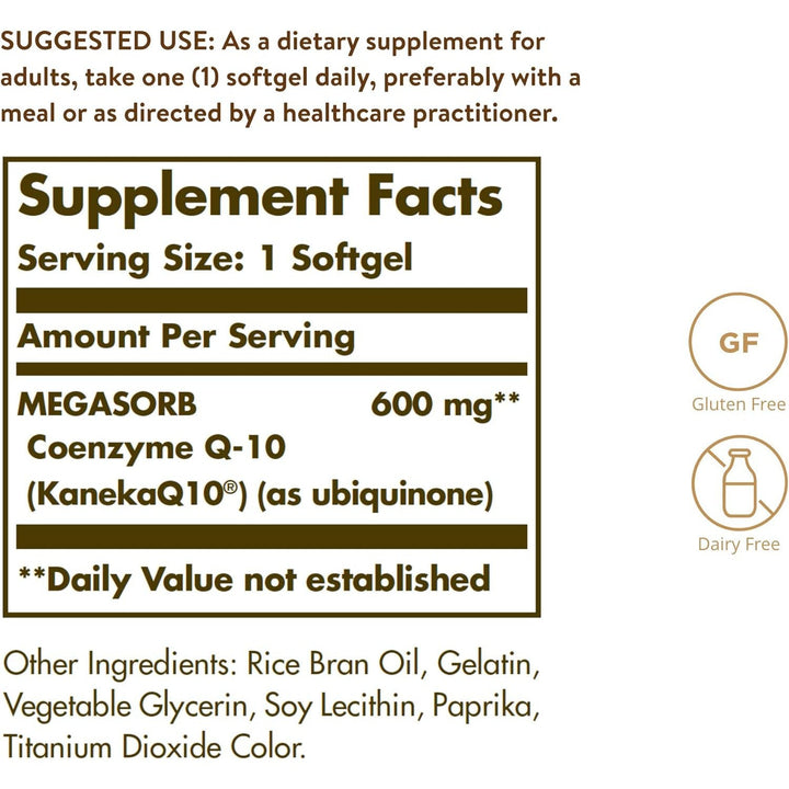 Solgar Megasorb CoQ-10 600mg 30 Softgels