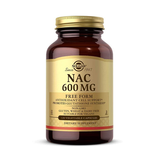 Solgar NAC 600mg Non-GMO Gluten Free Dairy Free Vegan 120 Veg Capsules