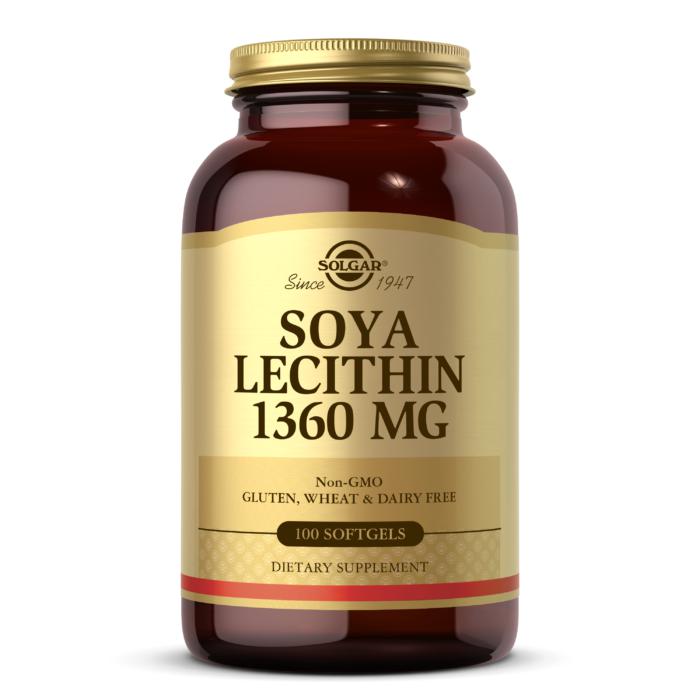 Solgar Natural Soya Lecithin 1360 mg 100 Softgels