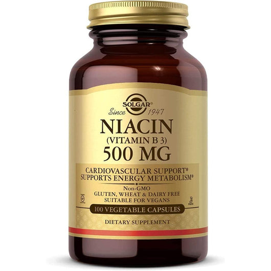 Solgar Niacin Vitamin B3 500 mg 100 Vegetable Capsules