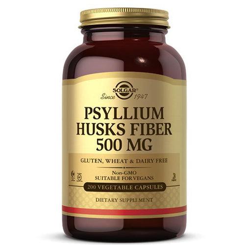 Solgar Psyllium Husks Fiber 500 MG 200 Vegetable Capsules