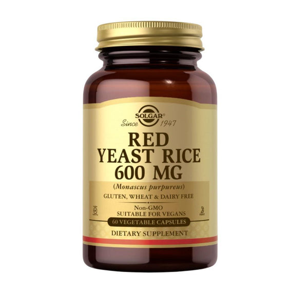 Solgar Red Yeast Rice 600mg 60 Vegetable Capsules