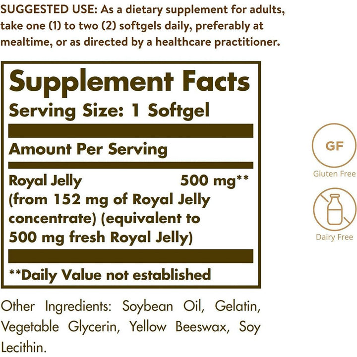 Solgar Royal Jelly 500 60 Softgels