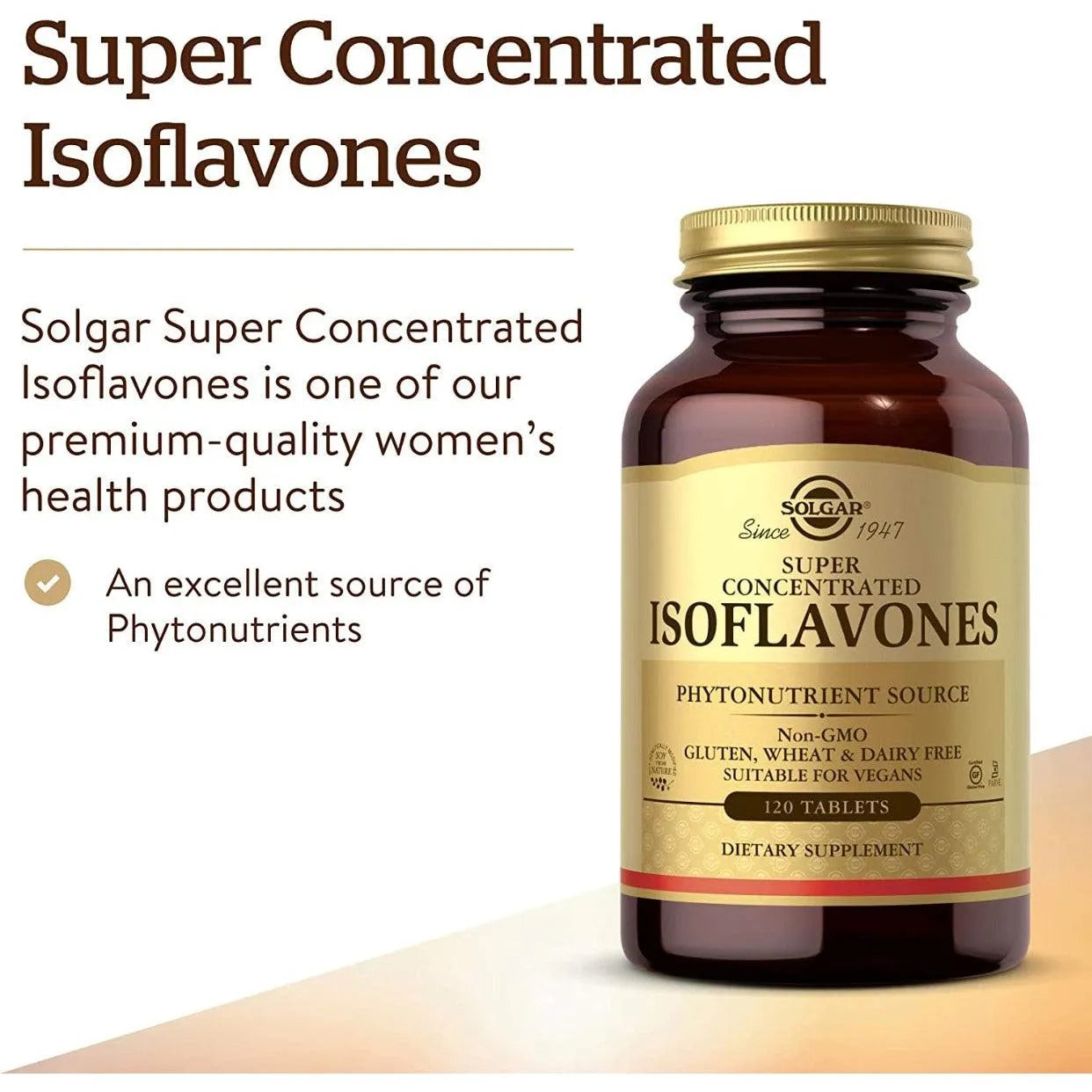 Solgar Super Concentrated Isoflavones Non-GMO 120 Vegan Tablets