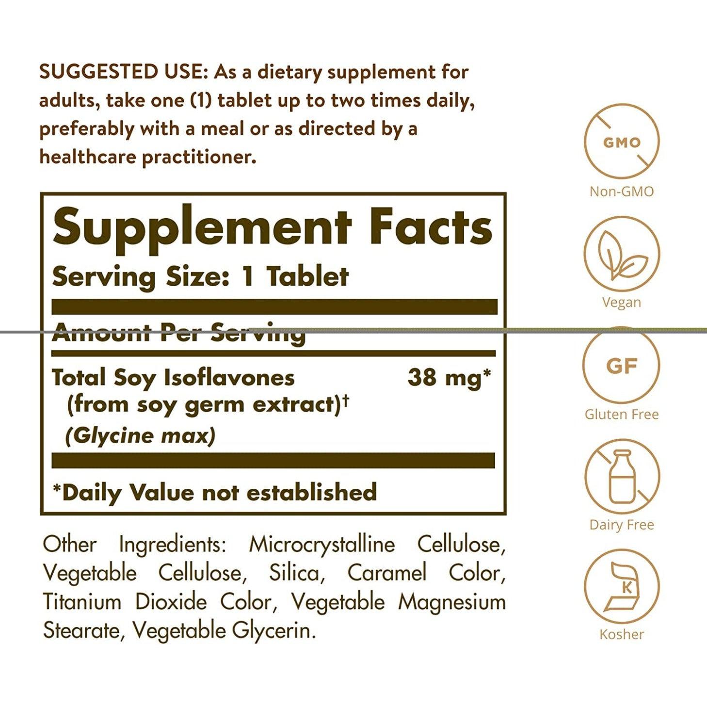 Solgar Super Concentrated Isoflavones Non-GMO 120 Vegan Tablets