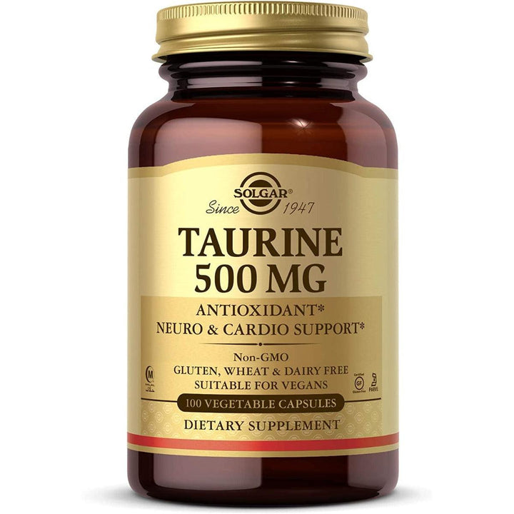 Solgar Taurine 500 mg 100 Vegetable Capsules