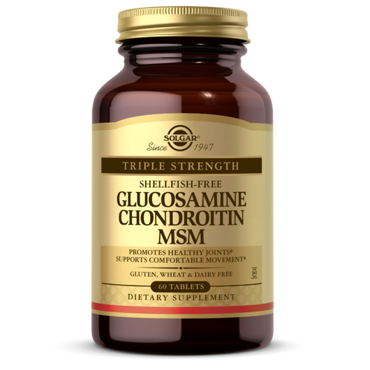 Solgar Triple Strength Glucosamine Hyaluronic Acid Chondroitin MSM 60 Tablets