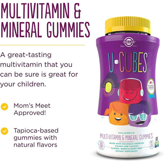 Solgar U-Cubes Children's Multi-Vitamin & Mineral Gummies Non-GMO 60 Gummies