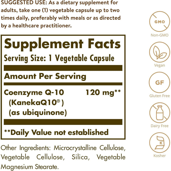 Solgar Vegan CoQ-10 120 MG 60 Veg Capsules