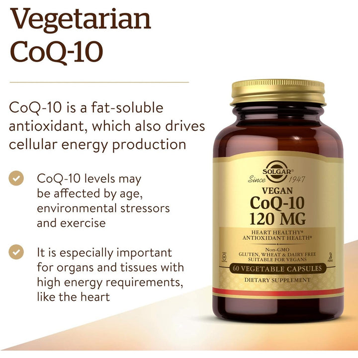 Solgar Vegan CoQ-10 120 MG 60 Veg Capsules