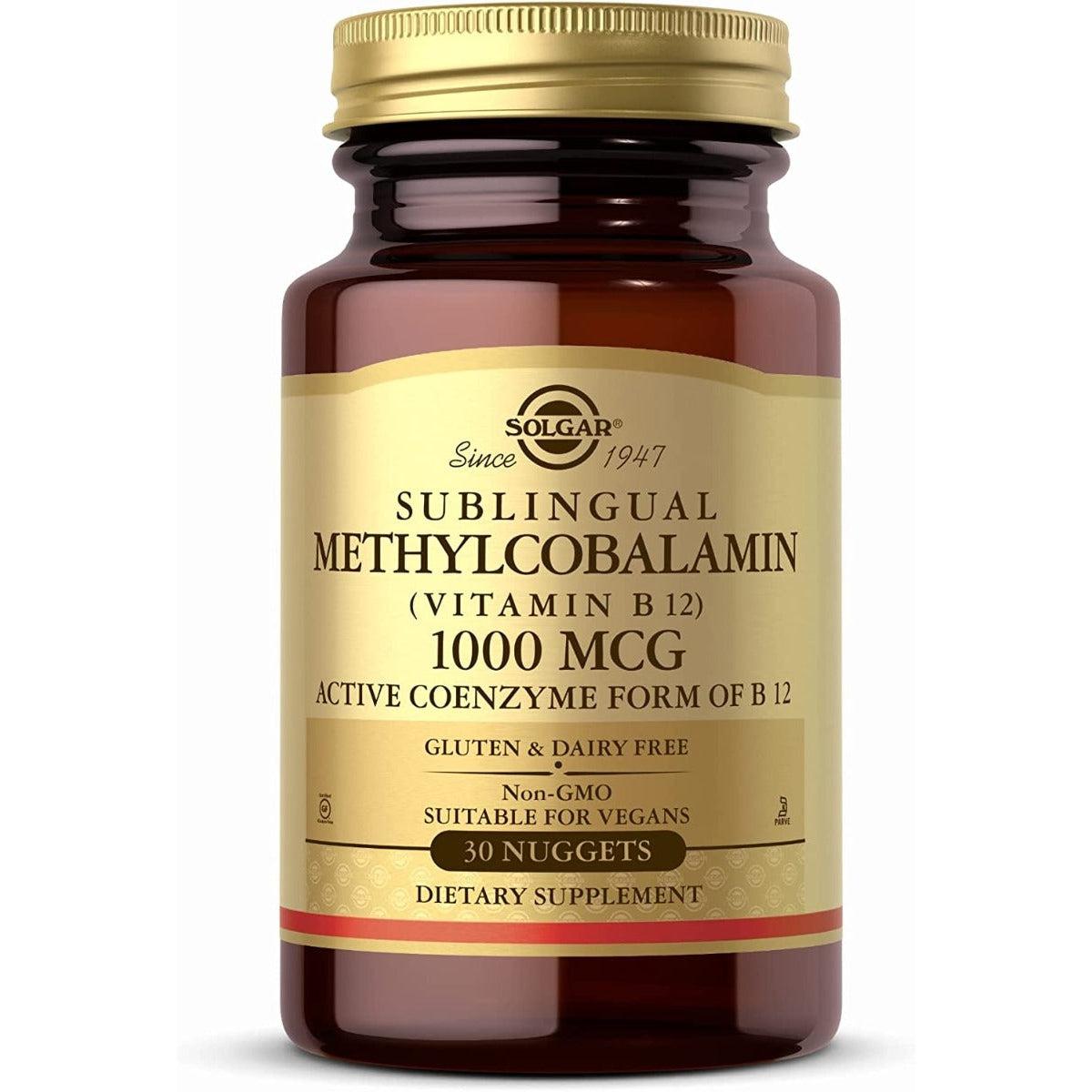 Solgar Vitamin B12 Methylcobalamin 1000 MCG 30 NUGGETS