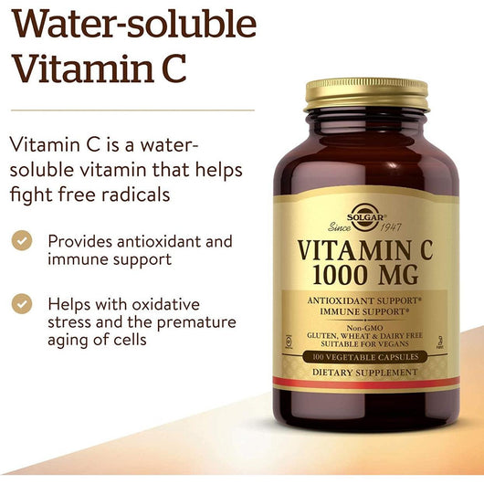 Solgar Vitamin C 1000 MG 100 Vegetable Capsules