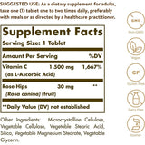 Solgar Vitamin C 1500 MG With Rose Hips Vegan 180 Tablets