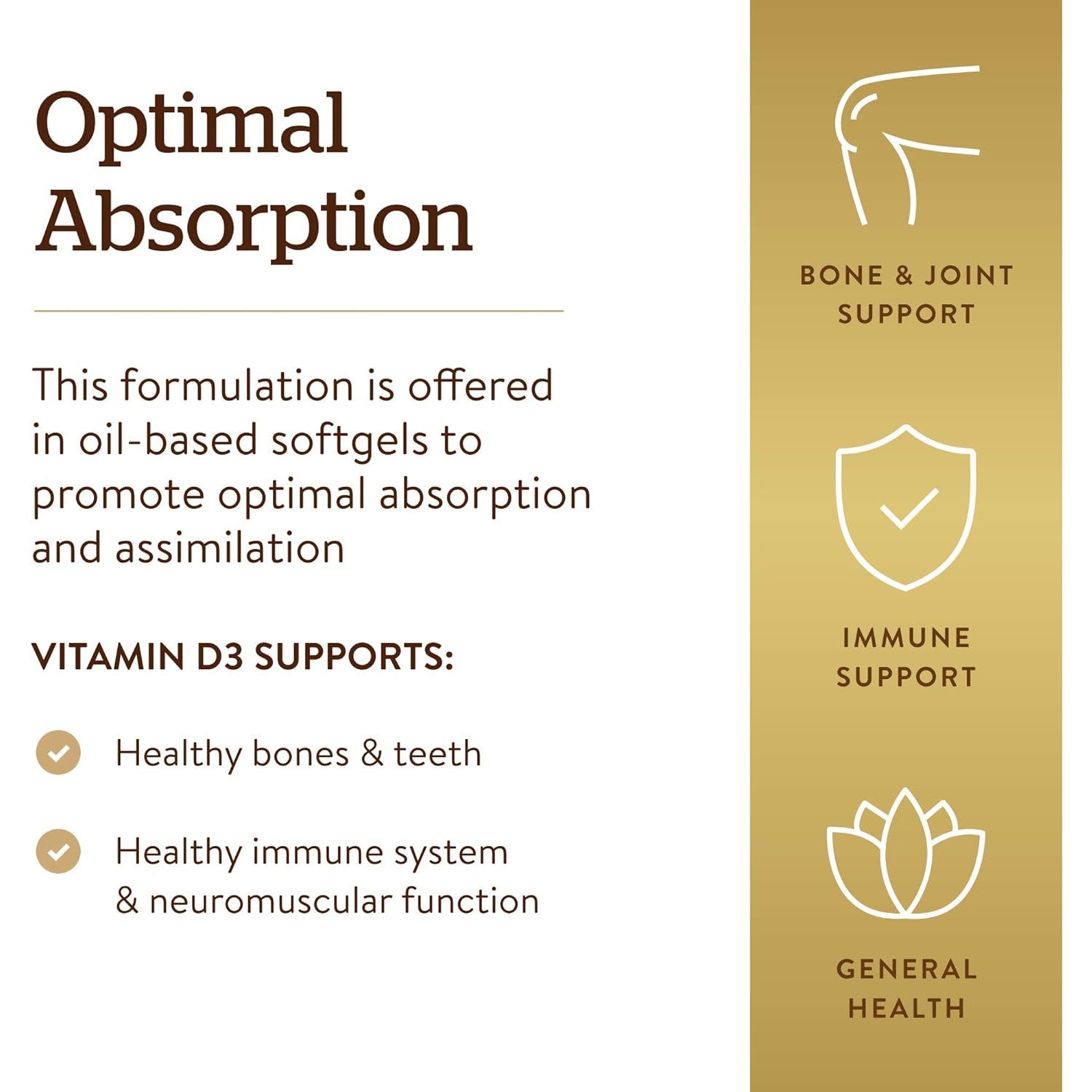 Solgar Vitamin D3 125mcg 5000IU 100 Softgels