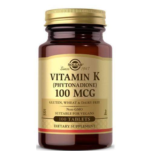 Solgar Vitamin K 100mcg 100 Tablets